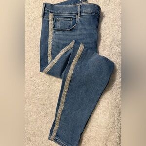 LOFT Blue Jeans with Silver Detailing